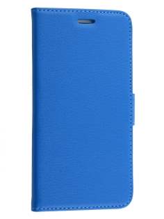 Synthetic Leather Wallet Case with Stand for iPhone 6s Plus/6 Plus - Blue