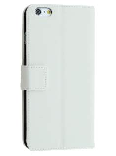 Synthetic Leather Wallet Case with Stand for iPhone 6s Plus/6 Plus - Pearl White