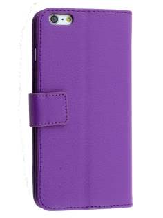 Synthetic Leather Wallet Case with Stand for iPhone 6s Plus/6 Plus - Purple