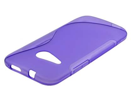 Wave Case for HTC One mini 2 - Frosted Purple/Purple Soft Cover