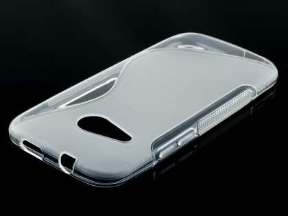 Wave Case for HTC One mini 2 - Frosted Clear/Clear Soft Cover
