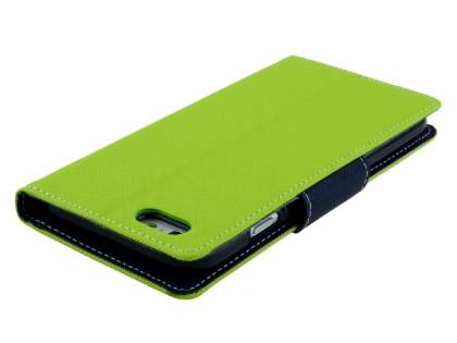 Mercury Goospery Colour Fancy Diary Case with Stand for iPhone 6s/6 - Lime/Navy