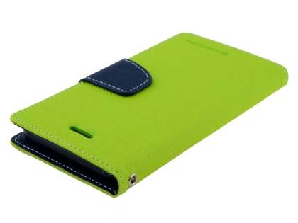 Mercury Goospery Colour Fancy Diary Case with Stand for iPhone 6s/6 - Lime/Navy