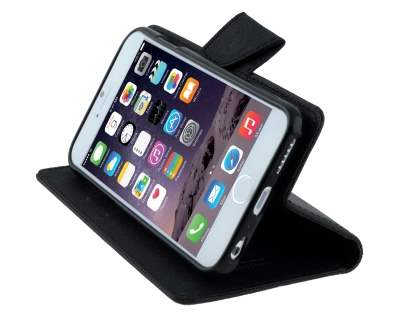 Mercury Goospery Colour Fancy Diary Case with Stand for iPhone 6s Plus/6 Plus - Classic Black