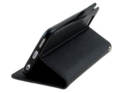 Mercury Goospery Colour Fancy Diary Case with Stand for iPhone 6s Plus/6 Plus - Classic Black