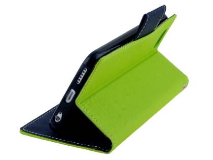 Mercury Goospery Colour Fancy Diary Case with Stand for iPhone 6s/6 - Lime/Navy