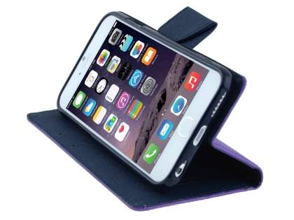 Mercury Goospery Colour Fancy Diary Case with Stand for iPhone 6s/6 - Purple/Navy