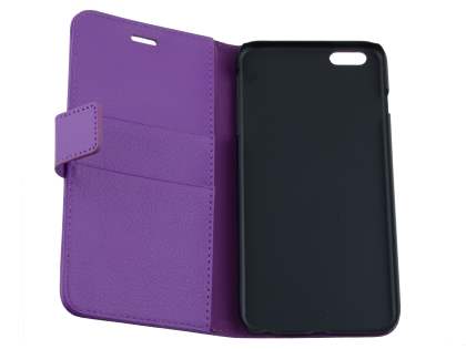 Synthetic Leather Wallet Case with Stand for iPhone 6s Plus/6 Plus - Purple