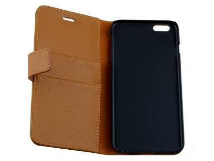 Synthetic Leather Wallet Case with Stand for iPhone 6s Plus/6 Plus - Brown