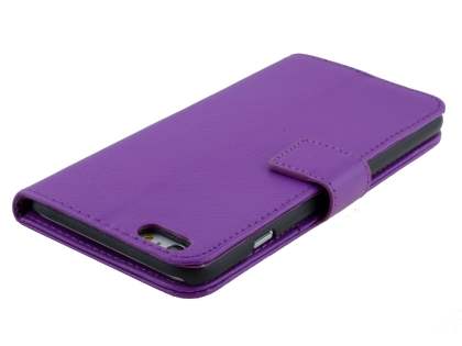 Synthetic Leather Wallet Case with Stand for iPhone 6s Plus/6 Plus - Purple