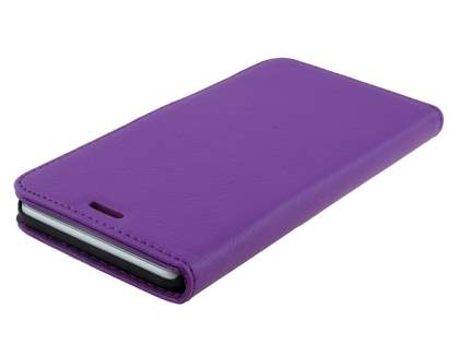 Synthetic Leather Wallet Case with Stand for iPhone 6s Plus/6 Plus - Purple