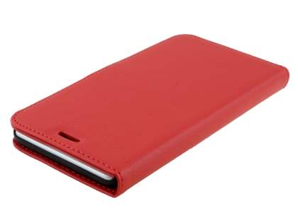Synthetic Leather Wallet Case with Stand for iPhone 6s Plus/6 Plus - Red