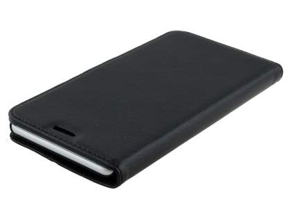 Synthetic Leather Wallet Case with Stand for iPhone 6s Plus/6 Plus - Classic Black