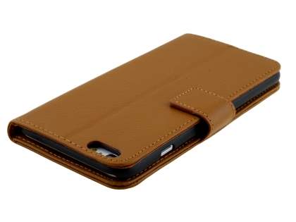 Synthetic Leather Wallet Case with Stand for iPhone 6s Plus/6 Plus - Brown