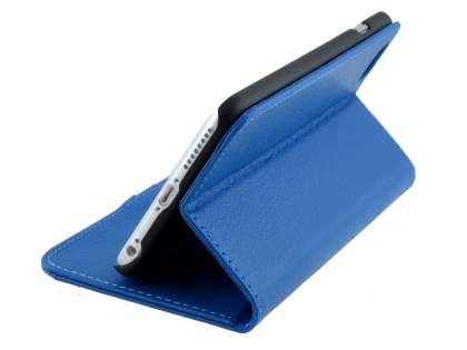 Synthetic Leather Wallet Case with Stand for iPhone 6s Plus/6 Plus - Blue