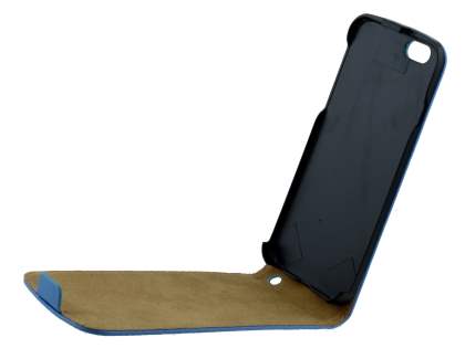 Slim Genuine Leather Flip Case for iPhone 6s/6 - Sky Blue