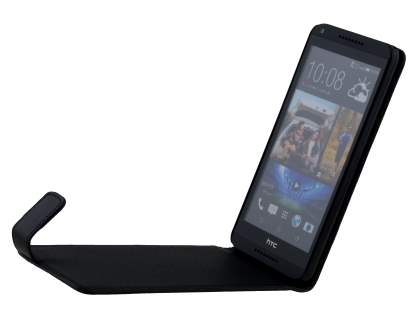 Synthetic Leather Flip Case for HTC Desire 816 - Black