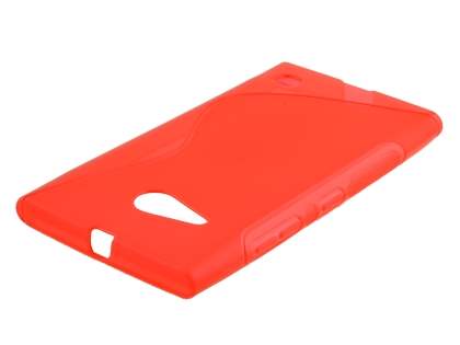 Wave Case for Nokia Lumia 735 - Frosted Red/Red Soft Cover