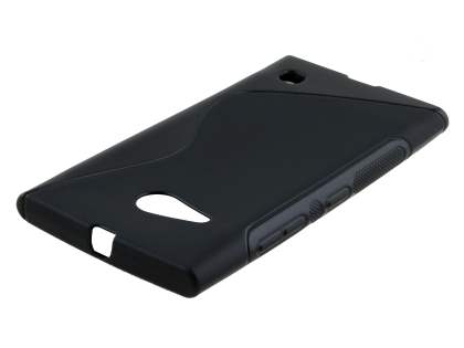 Wave Case for Nokia Lumia 735 - Frosted Black/Black Soft Cover