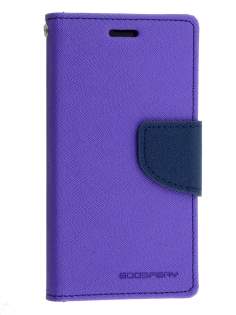 Mercury Goospery Colour Fancy Diary Case with Stand for Sony Xperia Z3 Compact - Purple/Navy Mercury Goospery Colour Fancy Diary Case with Stand for Sony Xperia Z3 Compact - Purple/Navy