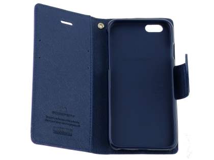 Mercury Goospery Colour Fancy Diary Case with Stand for iPhone 6s Plus/6 Plus - Red/Navy