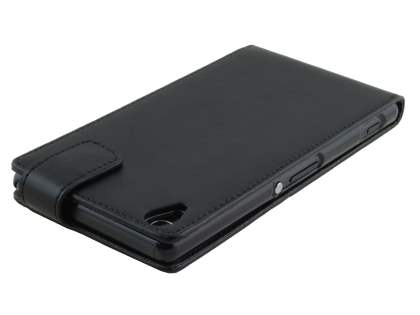 Synthetic Leather Flip Case for Sony Xperia Z3 - Classic Black