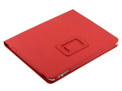 Synthetic Leather Flip Case with Fold-Back Stand for iPad 1st Gen - Red