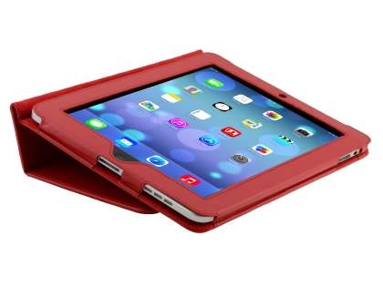 Synthetic Leather Flip Case with Fold-Back Stand for iPad 1st Gen - Red