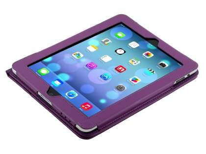 Synthetic Leather Flip Case with Fold-Back Stand for iPad 1st Gen - Purple