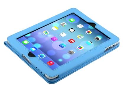 Synthetic Leather Flip Case with Fold-Back Stand for iPad 1st Gen - Sky Blue