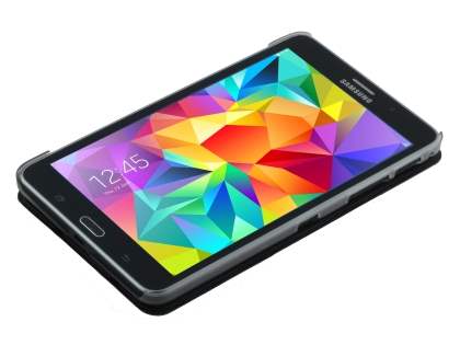 Samsung Galaxy Tab 4 8.0 Book-Style Case with Stand - Black/Frosted Clear