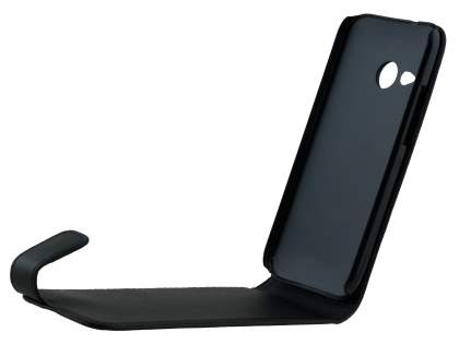 Synthetic Leather Flip Case for HTC One mini 2 - Classic Black