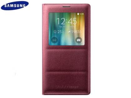 Genuine Samsung Galaxy Note 4 S-View Premium Cover Case - Plum Genuine Samsung Galaxy Note 4 S-View Premium Cover Case - Plum