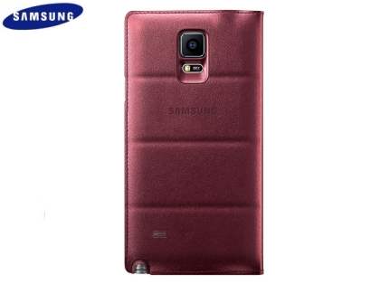 Genuine Samsung Galaxy Note 4 S-View Premium Cover Case - Plum