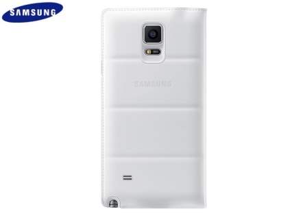 Genuine Samsung Galaxy Note 4 S-View Premium Cover Case - Pearl White