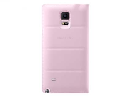 Genuine Samsung Galaxy Note 4 S-View Premium Cover Case - Baby Pink