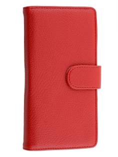 Synthetic Leather Wallet Case with Stand for Sony Xperia Z3 - Red