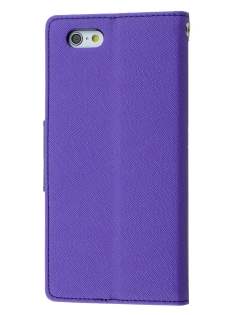 Mercury Goospery Colour Fancy Diary Case with Stand for iPhone 6s Plus/6 Plus - Purple/Navy