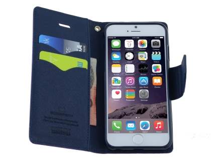 Mercury Goospery Colour Fancy Diary Case with Stand for iPhone 6s Plus/6 Plus - Purple/Navy