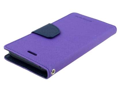 Mercury Goospery Colour Fancy Diary Case with Stand for iPhone 6s Plus/6 Plus - Purple/Navy