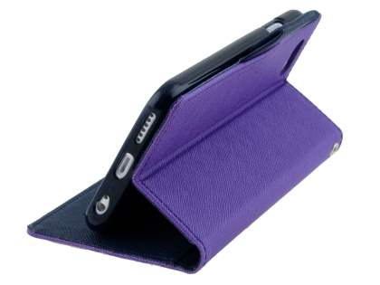 Mercury Goospery Colour Fancy Diary Case with Stand for iPhone 6s Plus/6 Plus - Purple/Navy