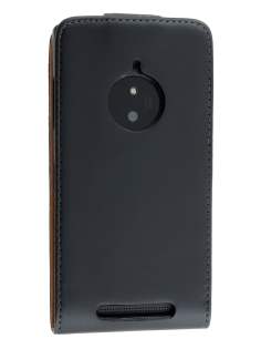 Synthetic Leather Flip Case for Nokia Lumia 830 - Classic Black Leather Flip Case