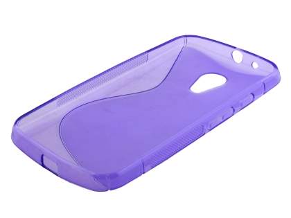Wave Case for Motorola Moto G 2nd Gen - Frosted Purple/Purple