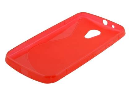 Wave Case for Motorola Moto G 2nd Gen - Frosted Red/Red
