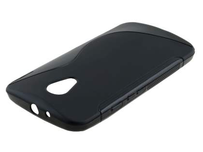 Wave Case for Motorola Moto G 2nd Gen - Frosted Black/Black Soft Cover