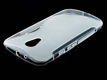 Wave Case for Motorola Moto G 2nd Gen - Frosted Clear/Clear Soft Cover