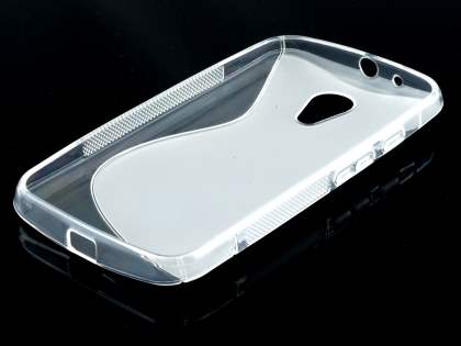 Wave Case for Motorola Moto G 2nd Gen - Frosted Clear/Clear