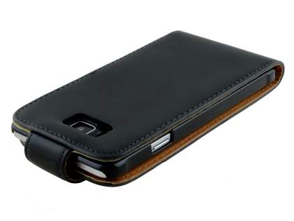 Samsung Galaxy Alpha Synthetic Leather Flip Case - Black