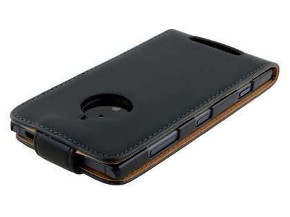 Synthetic Leather Flip Case for Nokia Lumia 830 - Classic Black