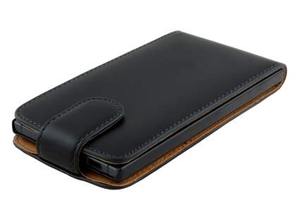 Synthetic Leather Flip Case for Nokia Lumia 830 - Classic Black